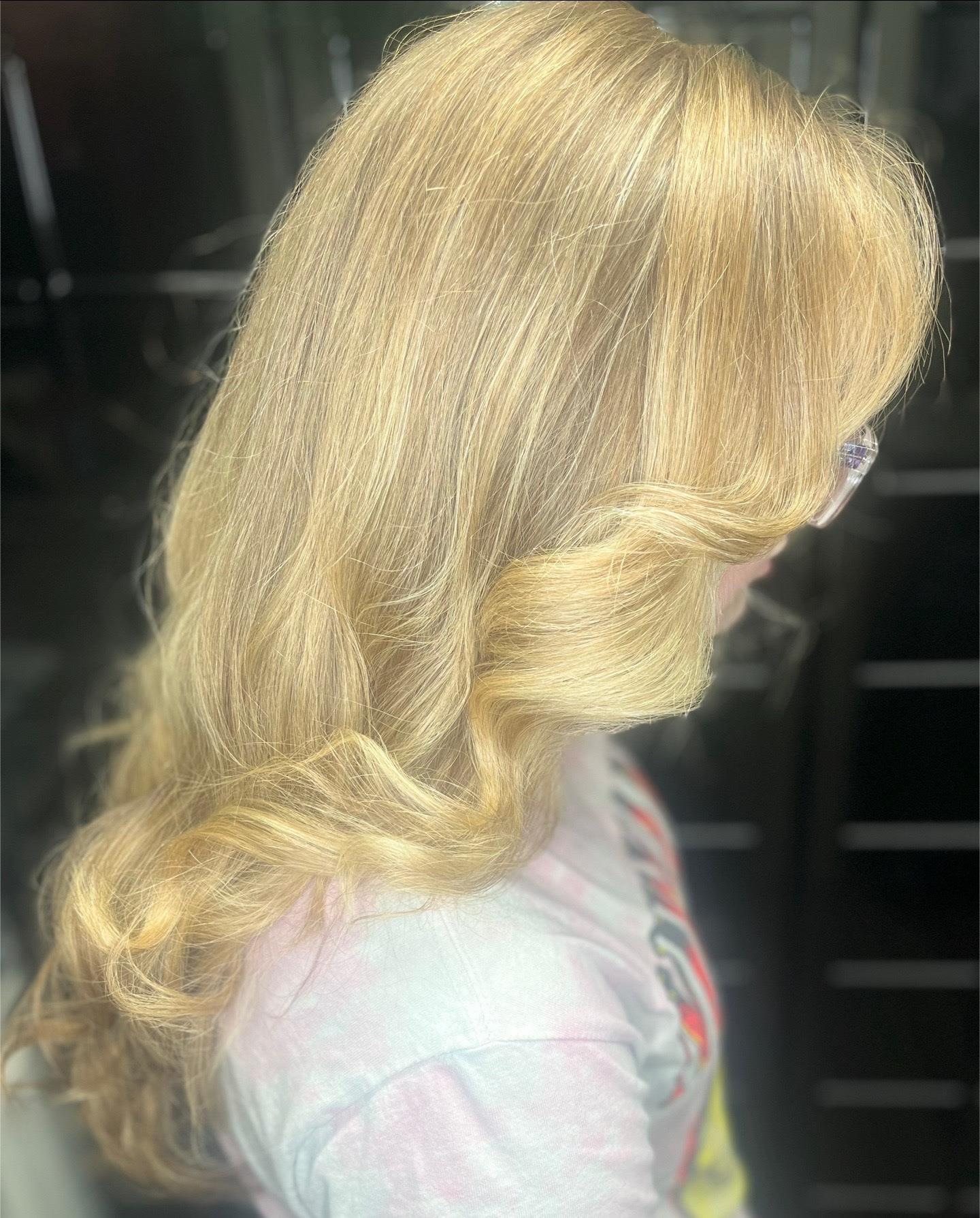 Blonde romantic curls